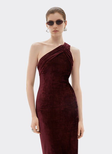Ferrari Shiny corduroy dress Mahogany 22644f