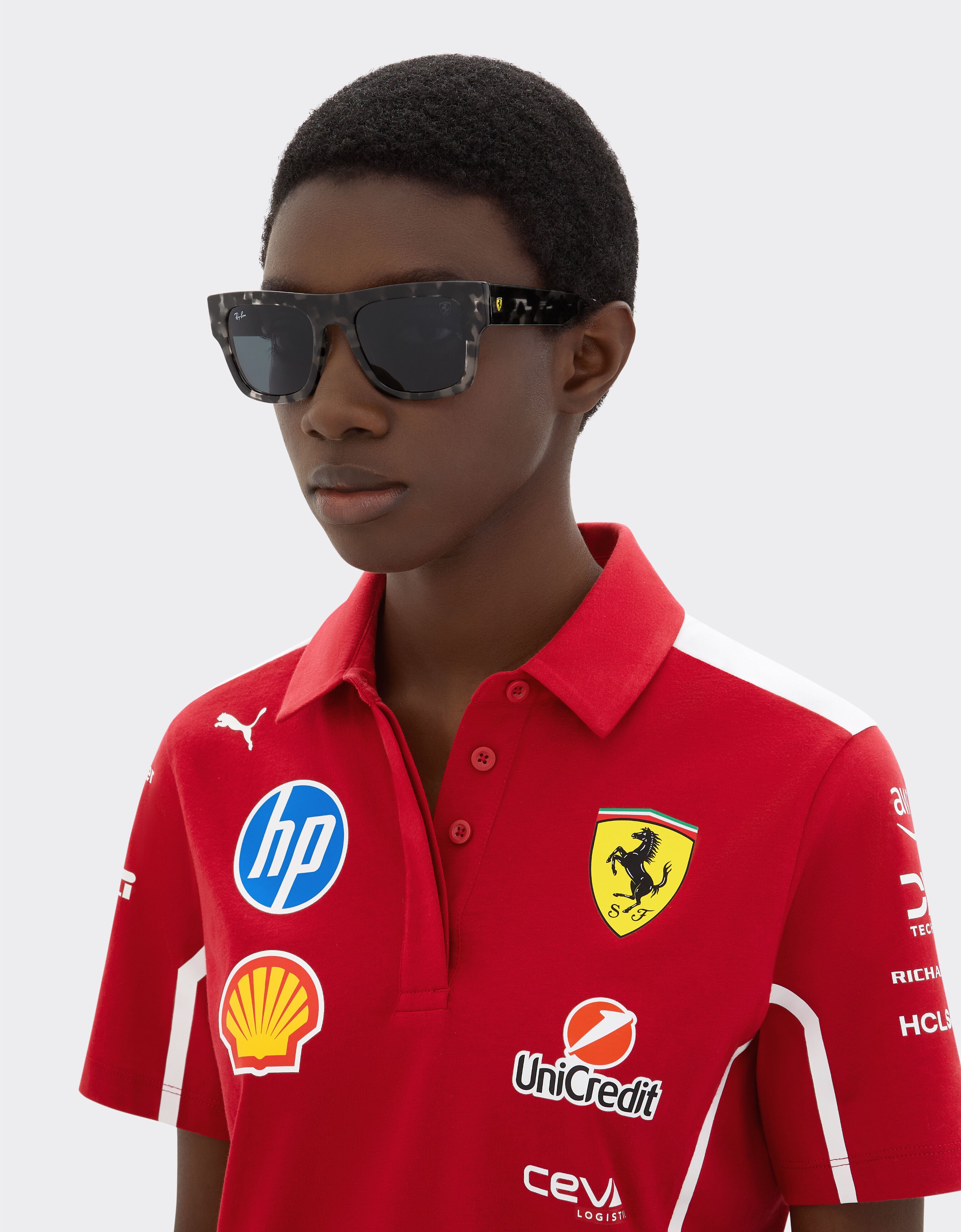 Ferrari Ray-Ban for Scuderia Ferrari RB2217M in grey havana acetate with dark grey lenses Ingrid LA014f