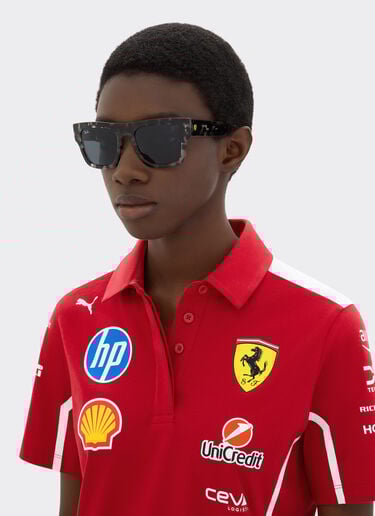 Ray-Ban for Scuderia Ferrari RB2217M in grey havana acetate with dark grey lenses Ferrari Ray-Ban for Scuderia Ferrari RB2217M in grey havana acetate with dark grey lenses Ingrid LA014f