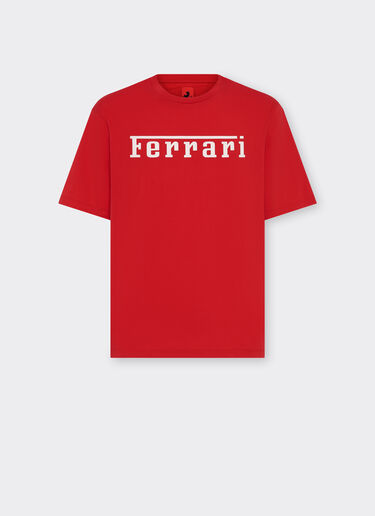 Ferrari T-shirt in cotone con logo Ferrari Rosso Corsa 21179f
