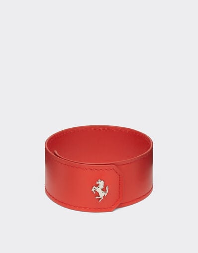 Ferrari Smooth leather slap bracelet Rosso Dino 20599f
