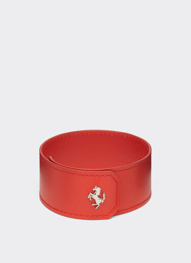 Ferrari Smooth leather slap bracelet Rosso Dino 20599f