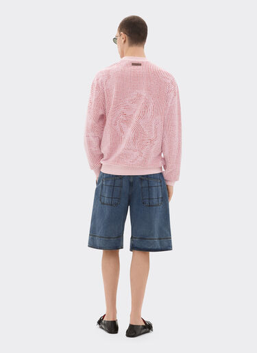 Ferrari Sweatshirt in terry jacquard with Cavallino Dots pattern Wisteria 22750f