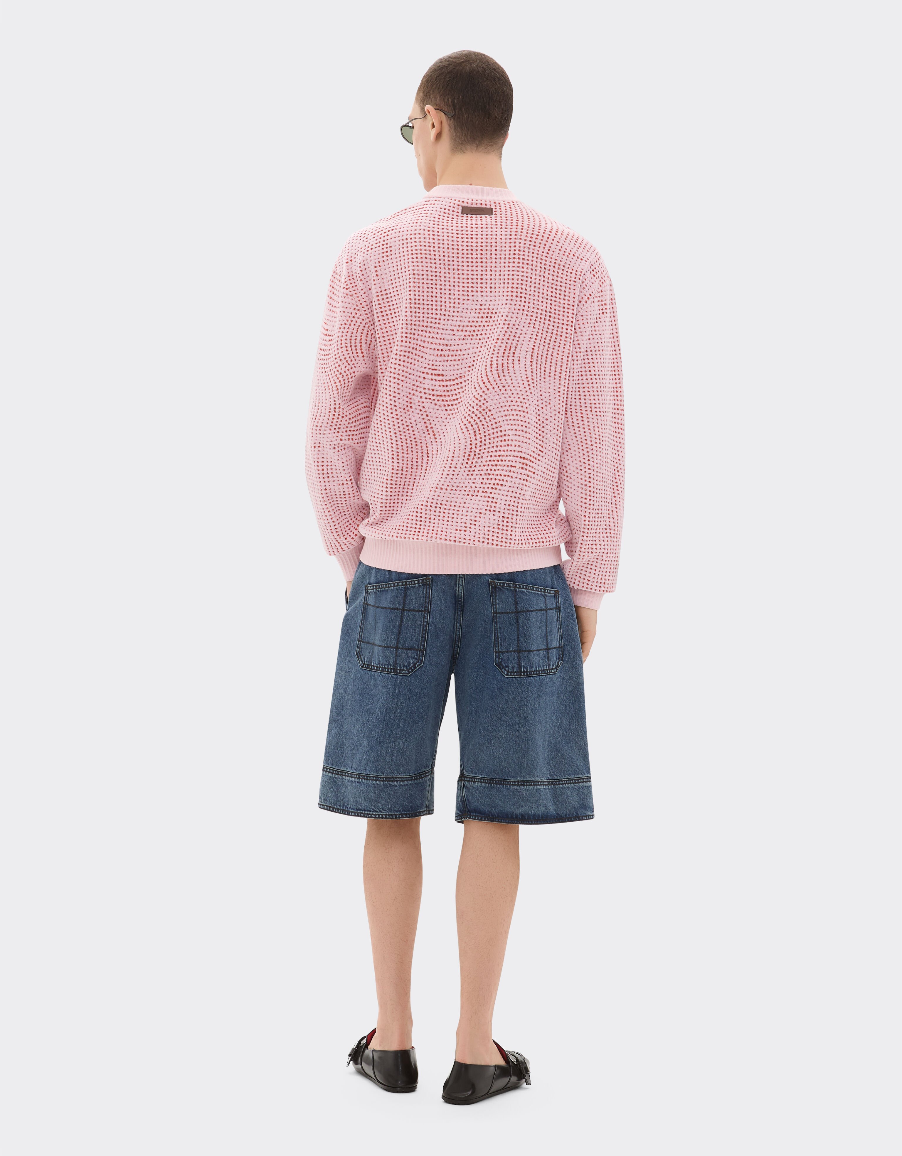 Ferrari Sweatshirt in terry jacquard with Cavallino Dots pattern Wisteria 22750f