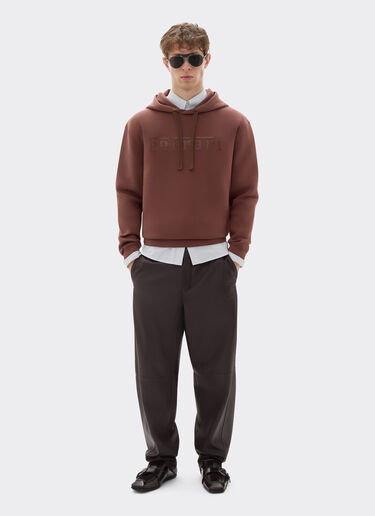Ferrari Hooded sweatshirt in scuba Espresso 49280f