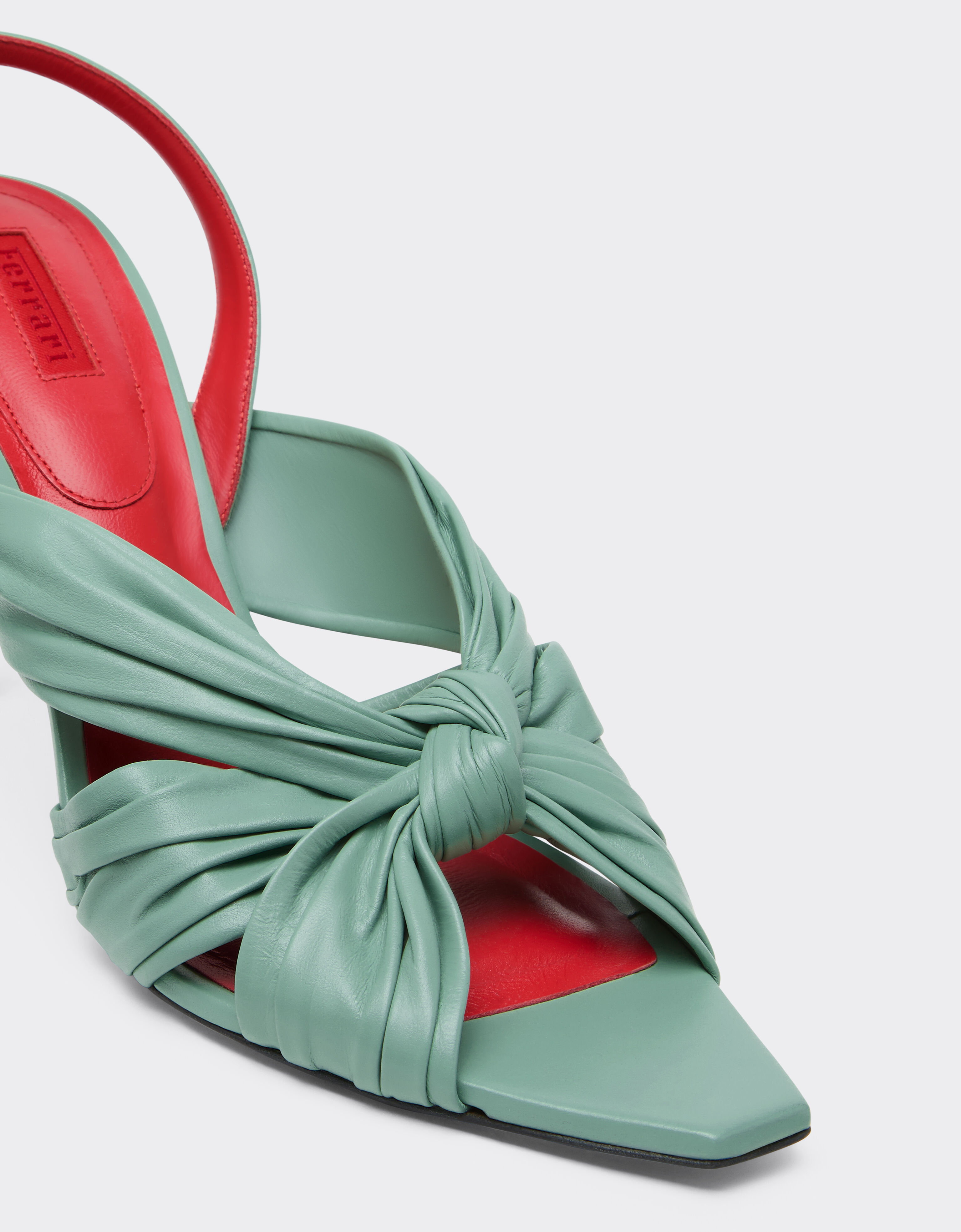 Leather slingback sandal Ferrari Leather slingback sandal Granite Green 50779f