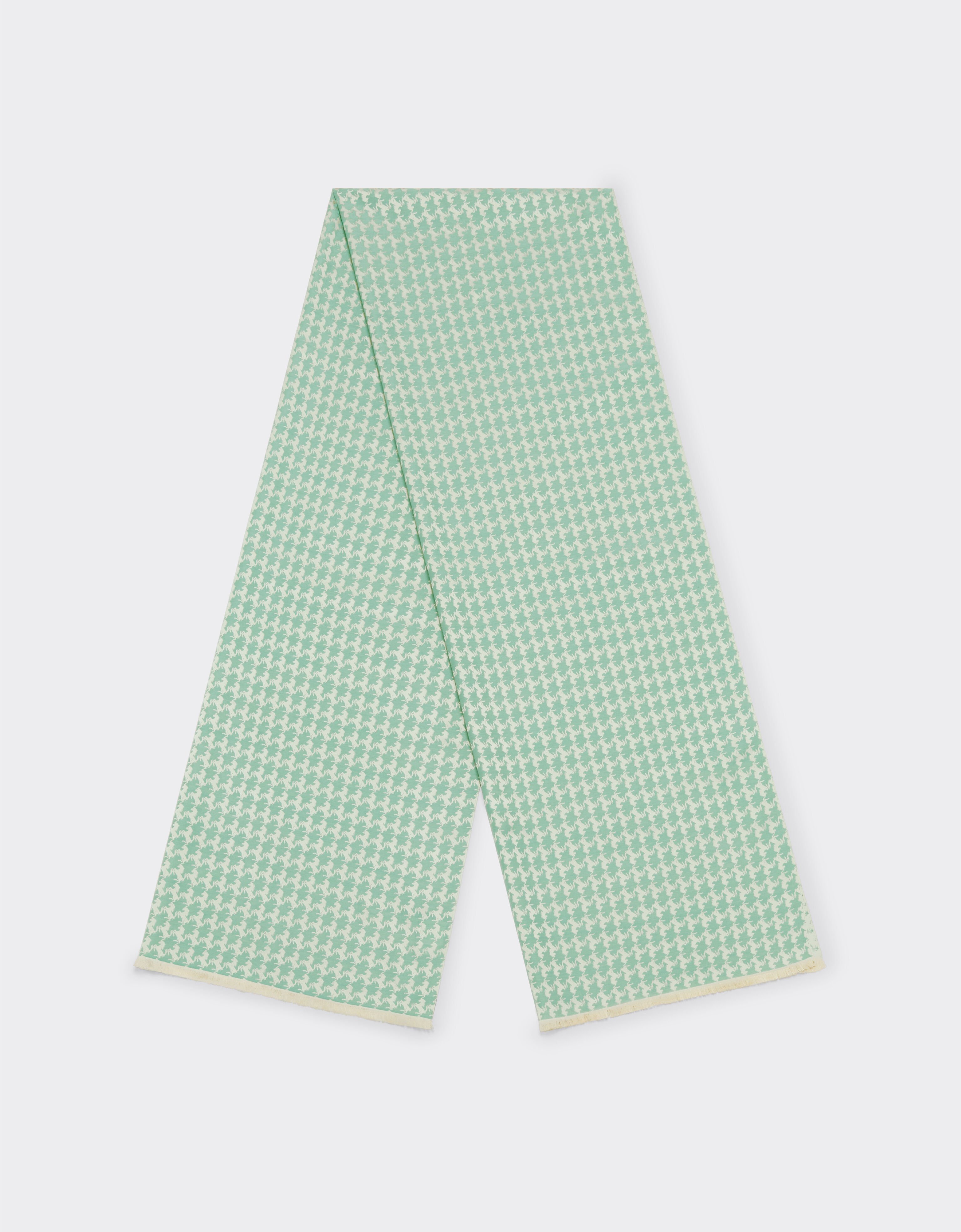 Ferrari Wool and silk scarf Granite Green 50611f