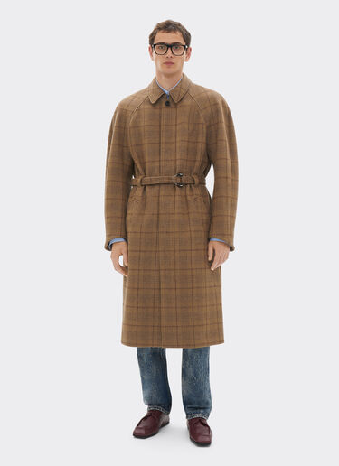 Ferrari Tartan mouliné wool coat Espresso 22591f