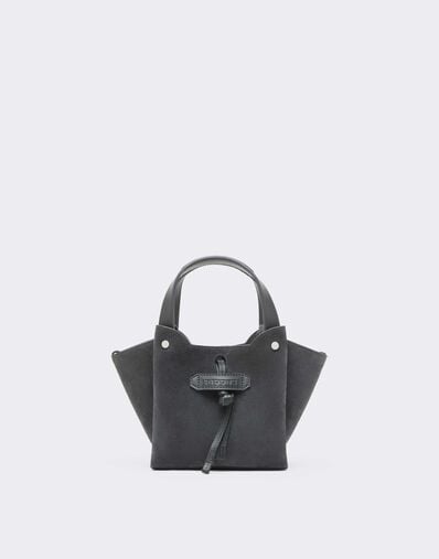 Tote Bag Mini in Pelle Scamosciata Ferrari Tote Bag Mini in Pelle Scamosciata Grigio Titano CBWTO0018YL00046f