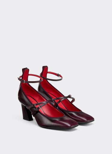 Leather Mary Jane pumps Ferrari Leather Mary Jane pumps Cherry 22732f