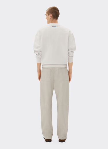 Ferrari Sweatshirt mit tänzelnder Pferdegrafik Ecru 22057f