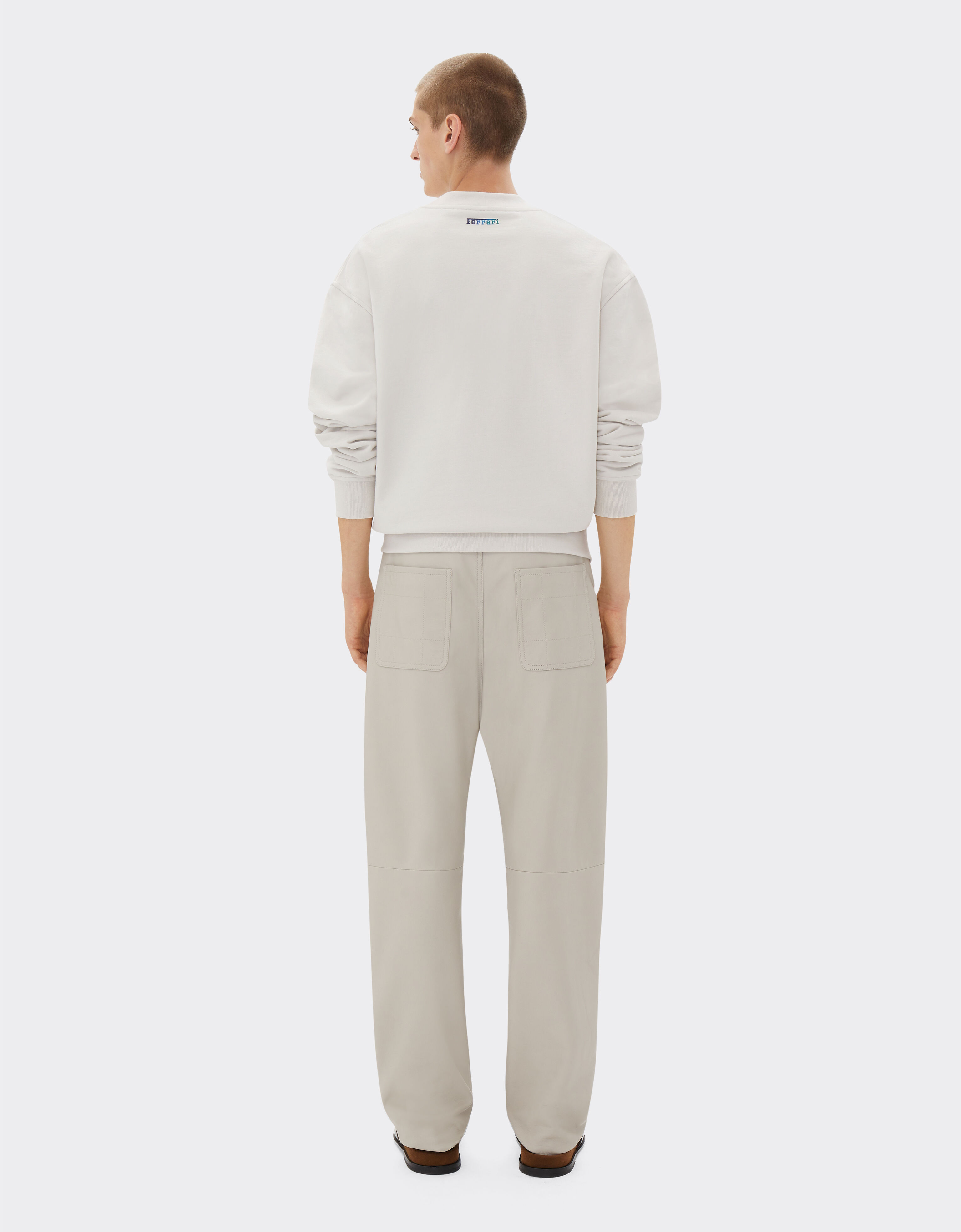 Ferrari Sweatshirt mit tänzelnder Pferdegrafik Ecru 22057f