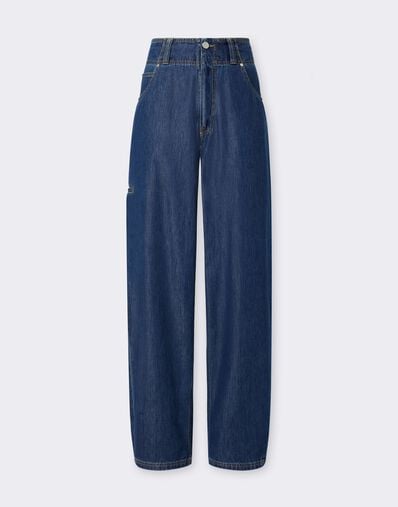 Denim Trousers with Alcantara® Details Ferrari Denim Trousers with Alcantara® Details Blu Denim CDWTR0011DCO0014f