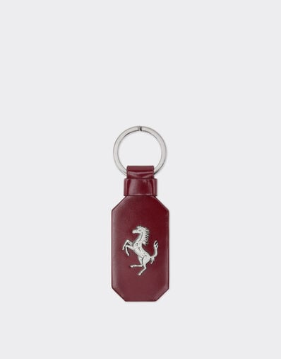 Ferrari Leather keychain with prancing horse Cherry 49240f