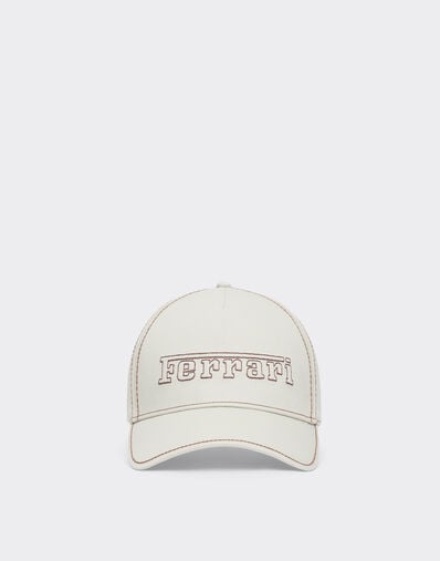 Ferrari Baseball cap with Ferrari logo Chalk 49116f