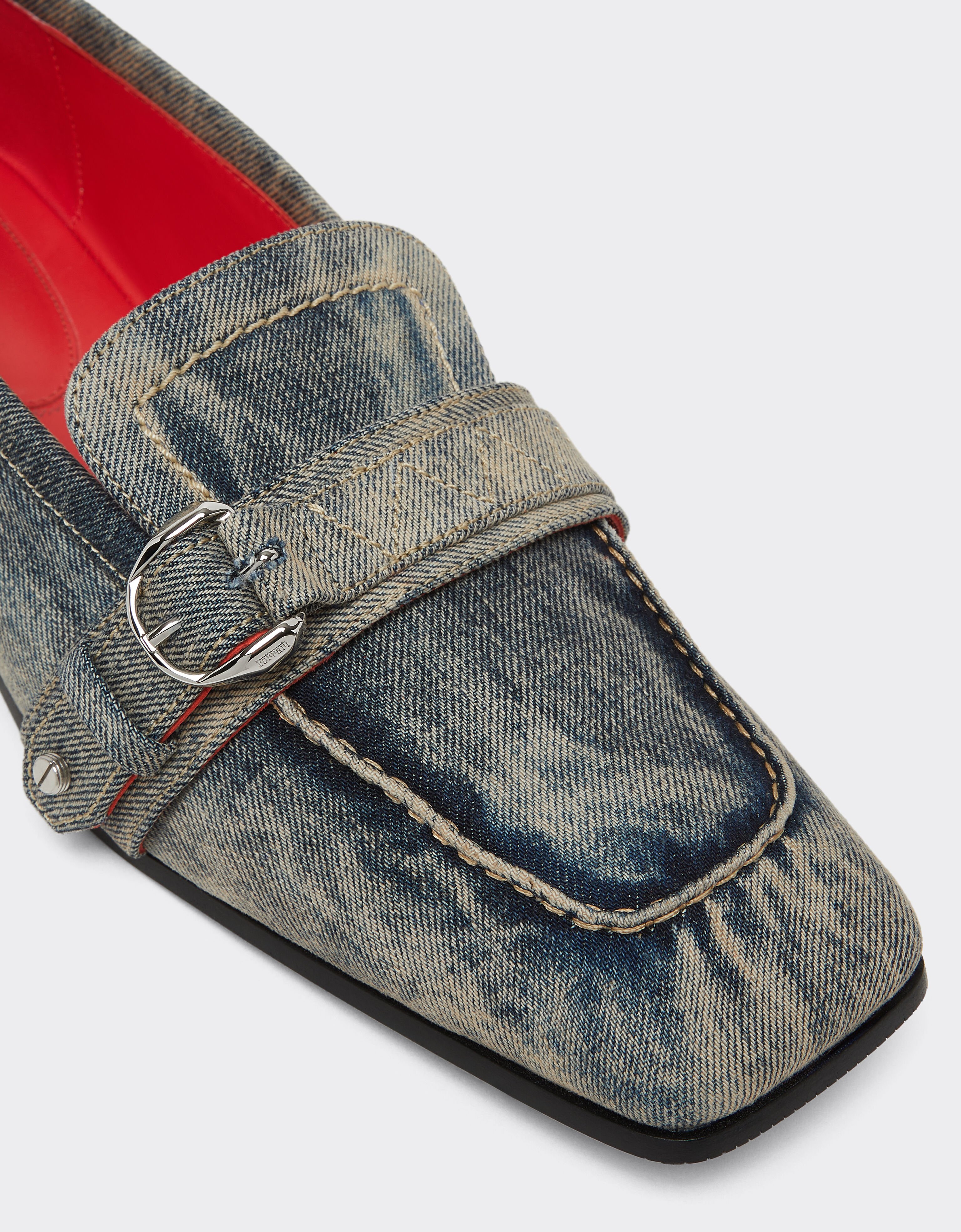 Ferrari Mocassin en denim acidulé Blu Denim 51316f