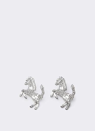 Pendientes Cavallino Rampante Strass Ferrari Pendientes Cavallino Rampante Strass Silver CGWEA0011JU00005f