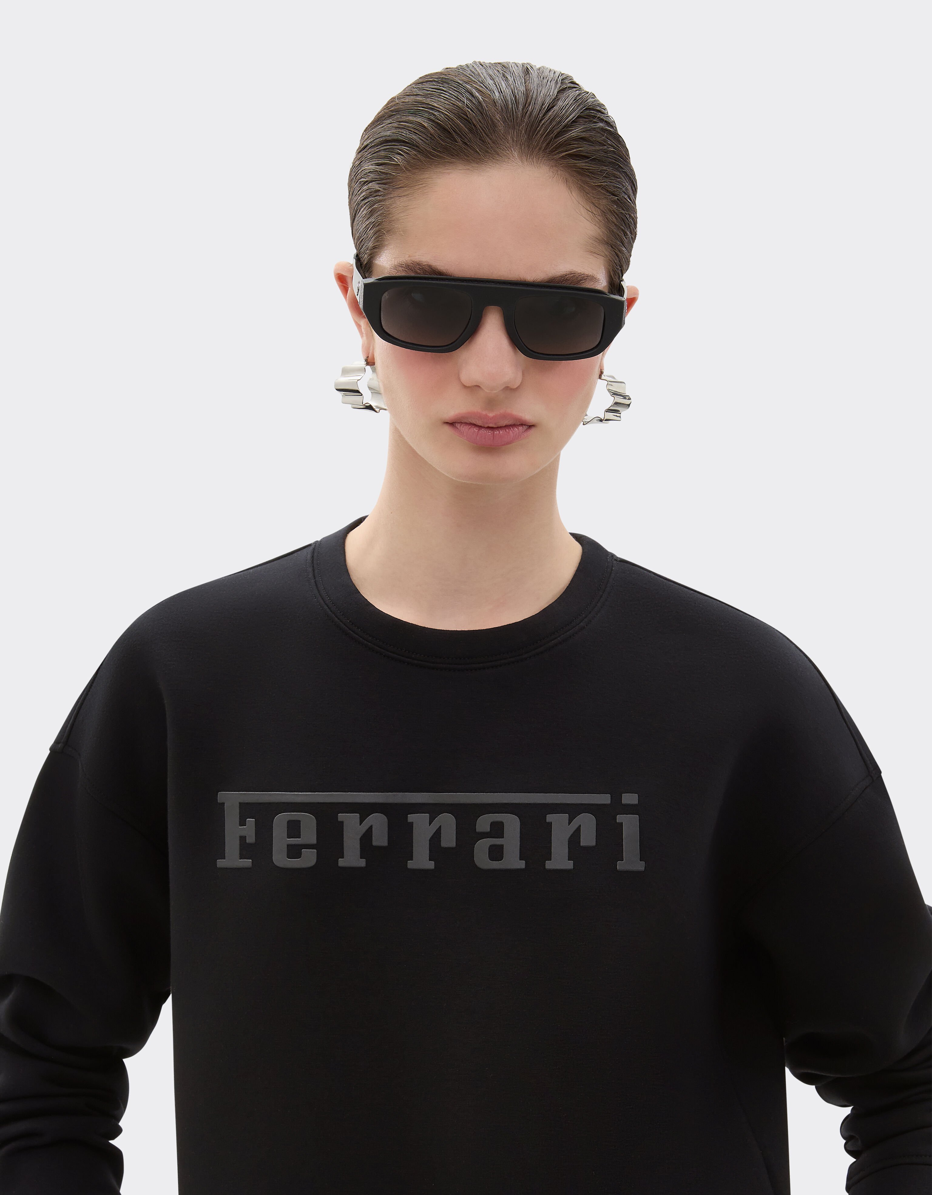 Ferrari Jumper with contrast Ferrari maxi lettering Black 20296f