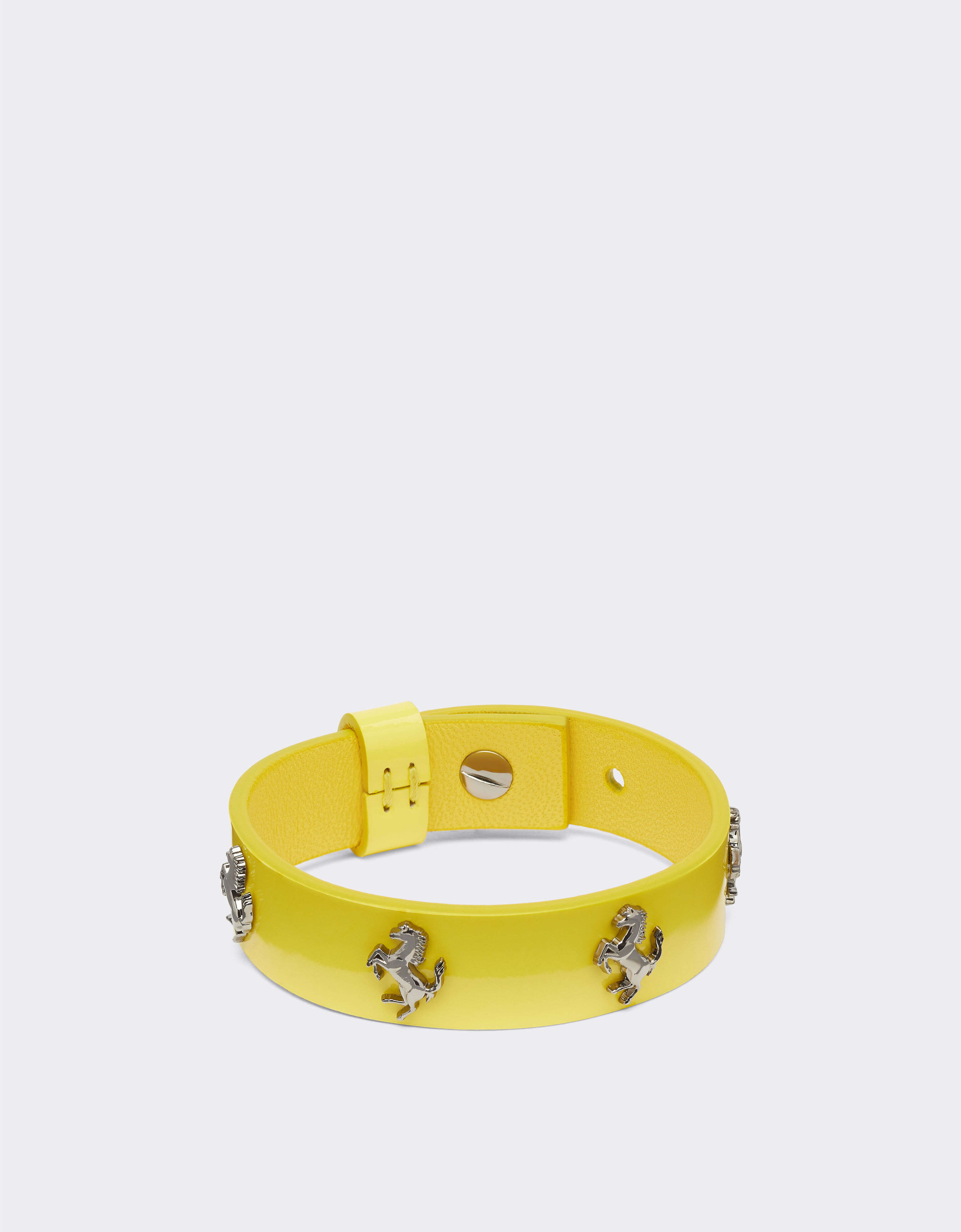 ${brand} Patent leather bracelet with studs ${colorDescription} ${masterID}