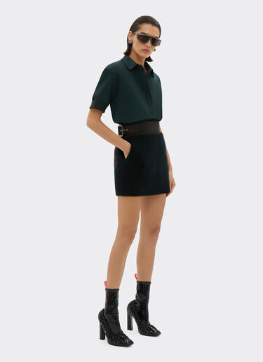 Shearling mini skirt Ferrari Shearling mini skirt Army 20987f