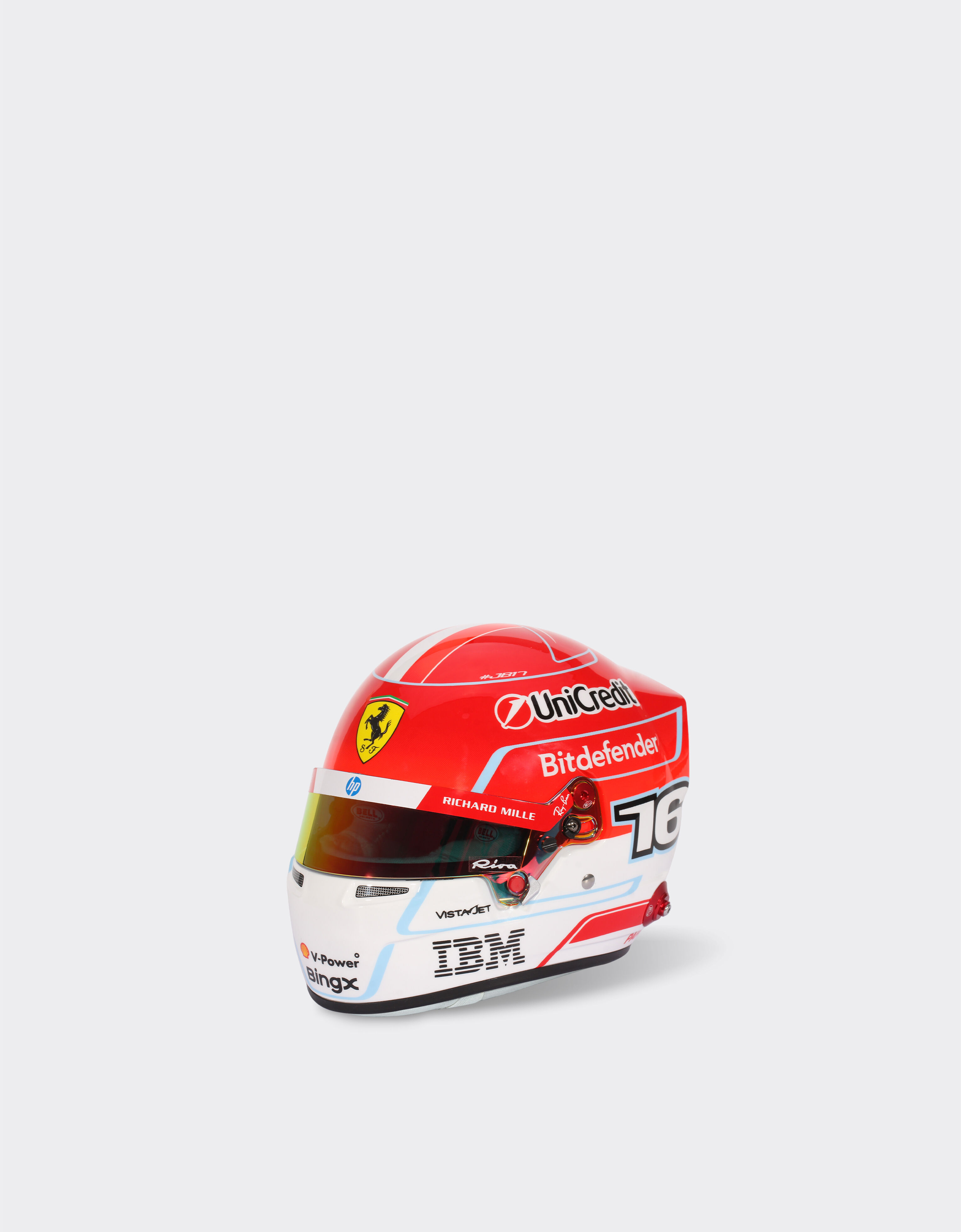 Ferrari Mini Leclerc Replica 2026 helmet in 1:2 scale Multicolore LA0IGf