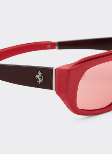 Ferrari Red Ferrari sunglasses in acetate and leather with red lens Red F1540f