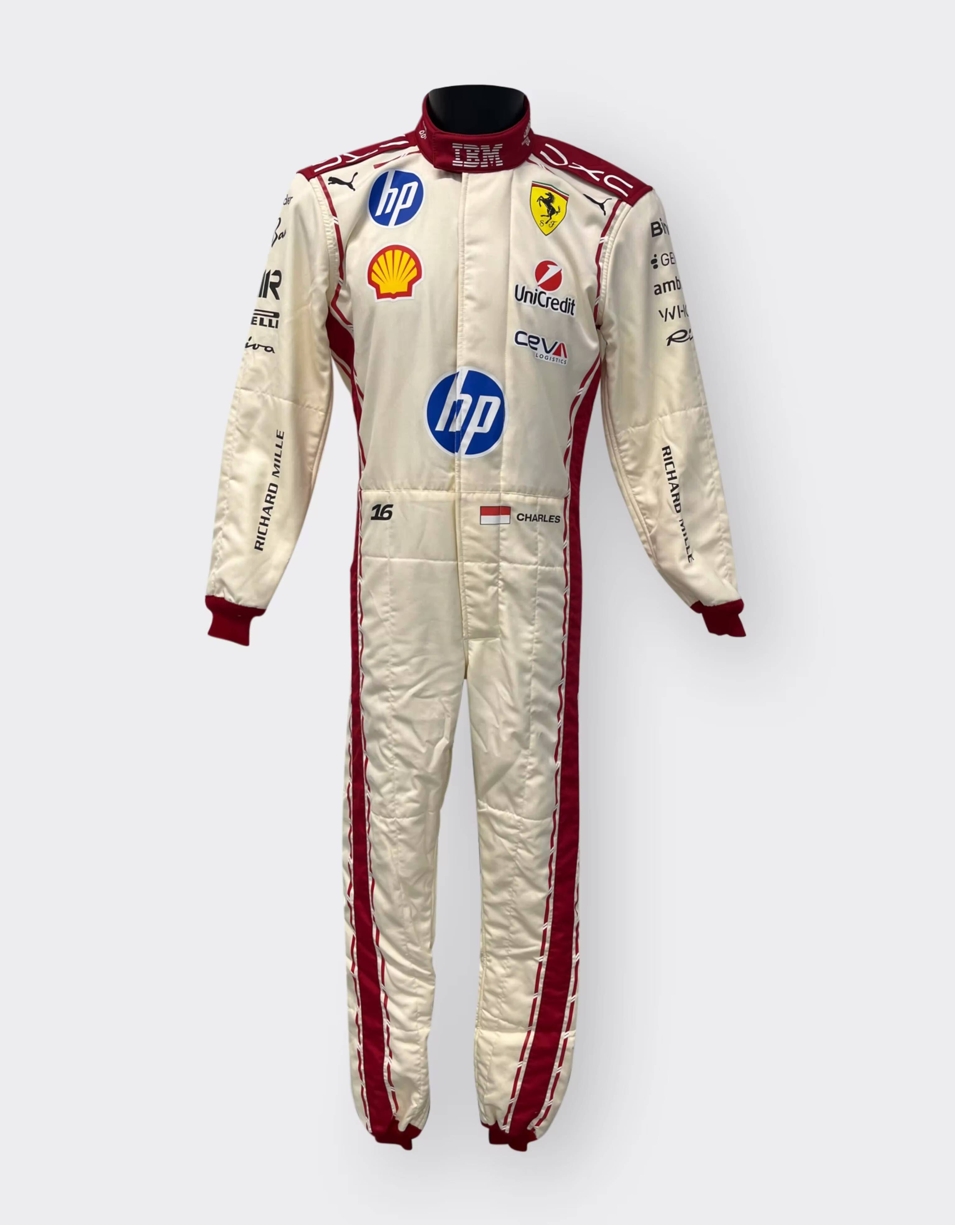 Ferrari Replica-Rennanzug Leclerc für den GP von Monaco 2026 Bianco LW0JU1082EXT0001f