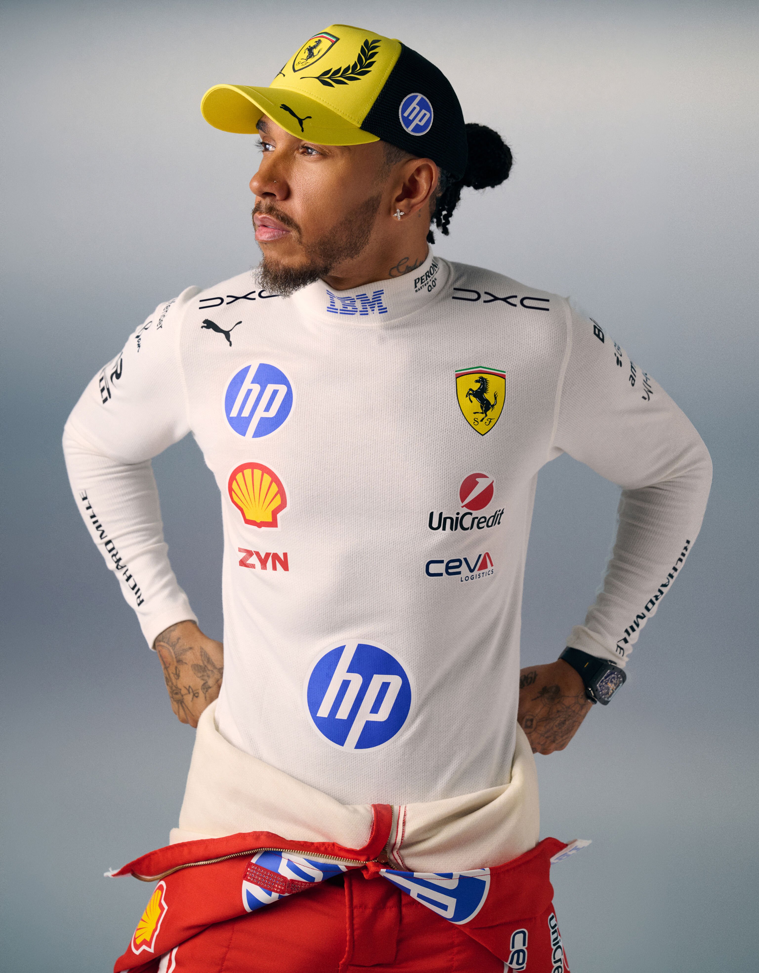 Ferrari Réplica de la gorra Trucker de Hamilton GP Silverstone 2026 Yellow LA0CP1149EXT0001f