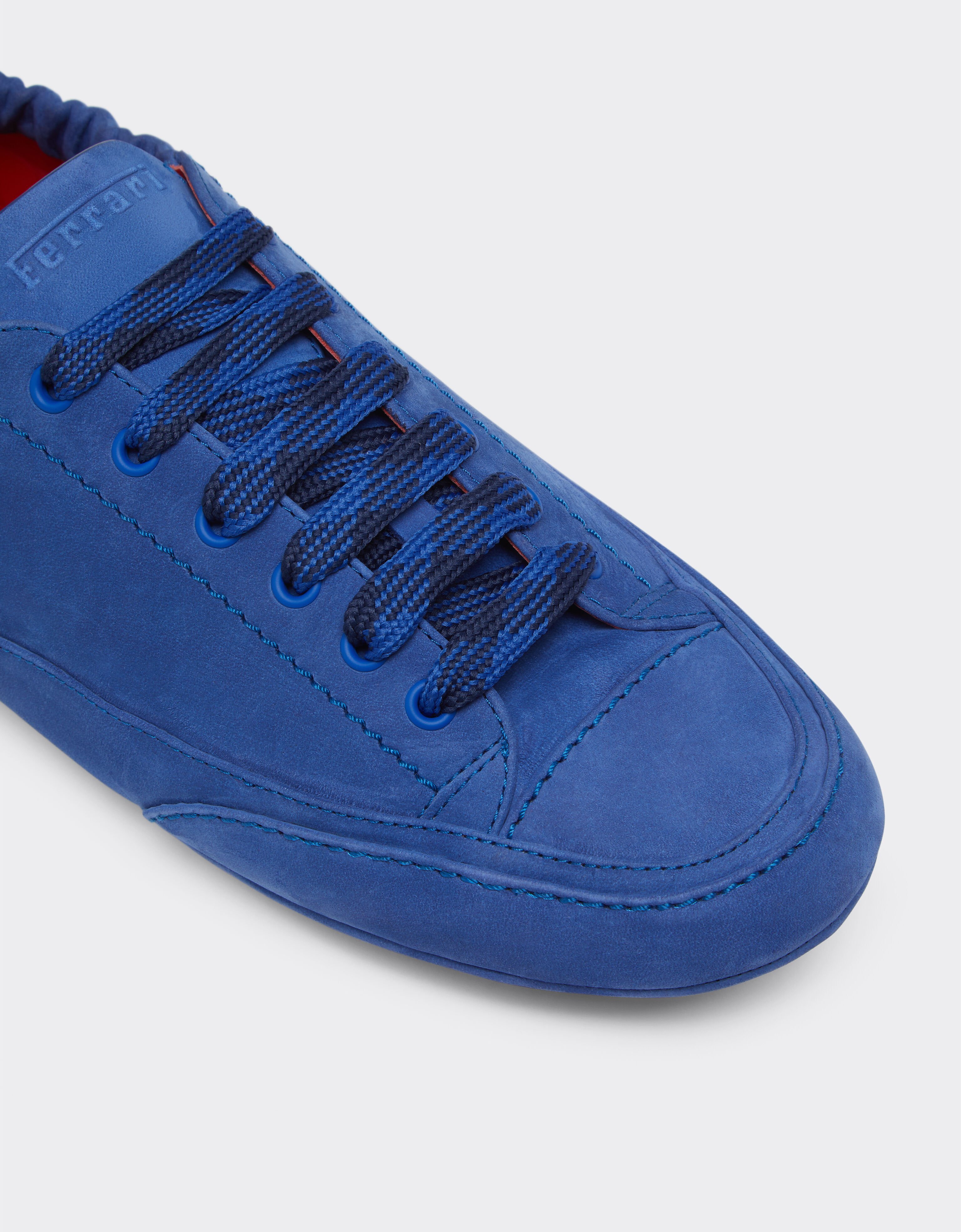 Ferrari Entrenador de conducción de cuero nobuck Klein Blue 22033f