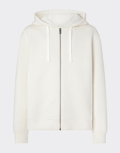 Ferrari Zipped sweatshirt in scuba fabric Ivory 49285f