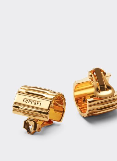 Ferrari Boucles d'oreilles Ferrari en laiton avec finition dorée Gold 21440f