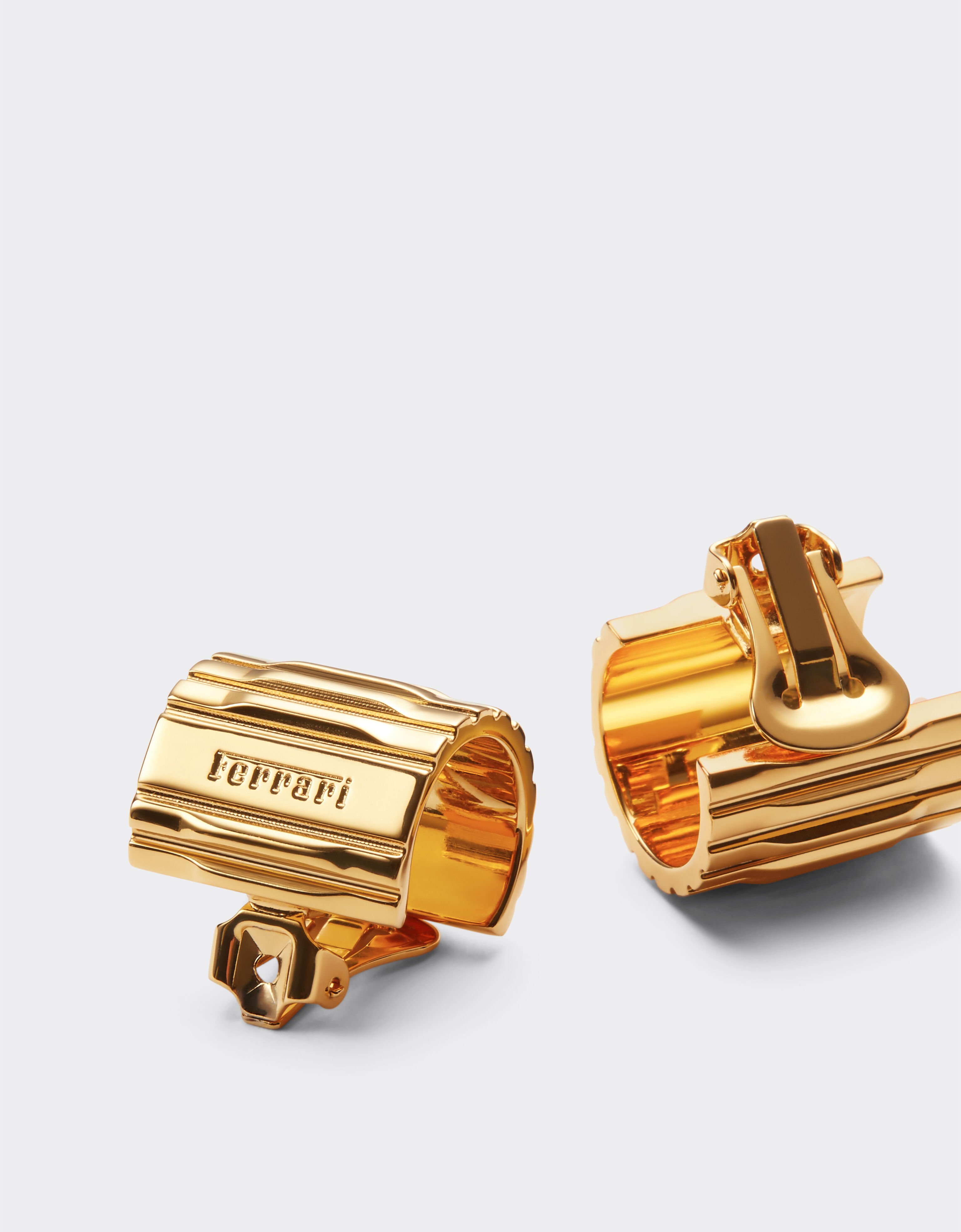 Ferrari Boucles d'oreilles Ferrari en laiton avec finition dorée Gold 21440f