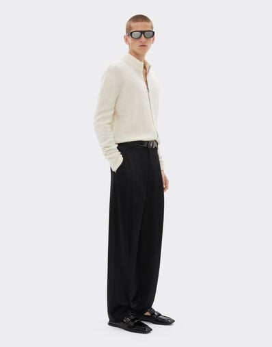 Ferrari Cashmere and merino wool zipped cardigan Ivory 21654f