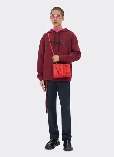 Ferrari Mini bag in textured leather Rosso Dino 20333f
