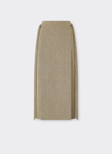 Ferrari Midi skirt in faded twill Khaki Green 50356f