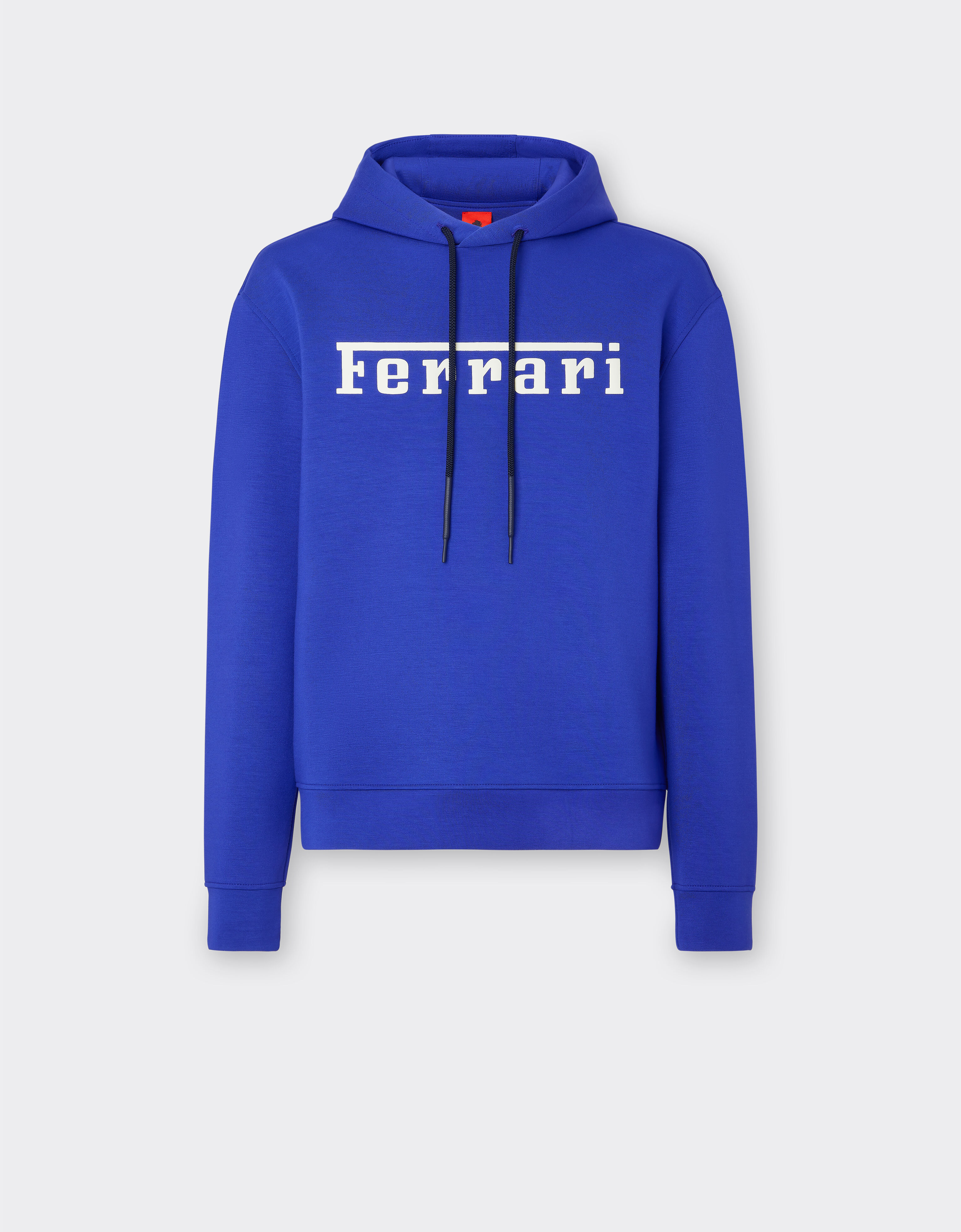 Ferrari Scuba knit sweatshirt with contrast Ferrari logo Antique Blue 47819f