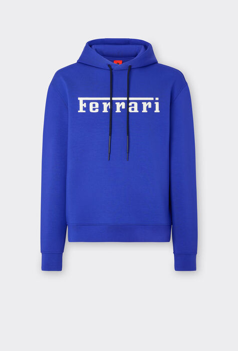 Ferrari Sweat-shirt en maille scuba avec logo Ferrari contrastant Bleu marine 48267f