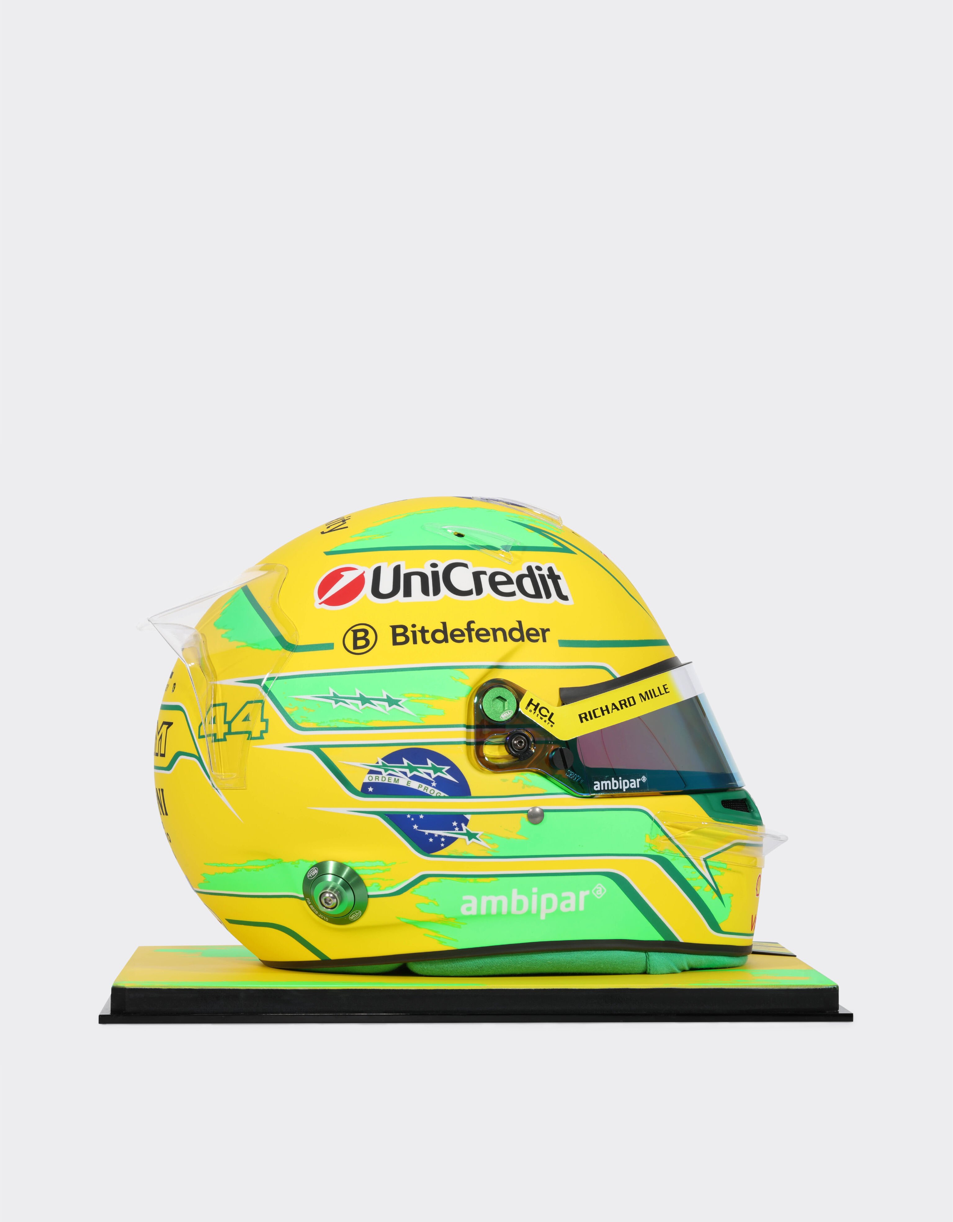 Ferrari Hamilton Brazil helmet in 1:1 scale - 2025 Special Edition MULTICOLORE LA07Gf