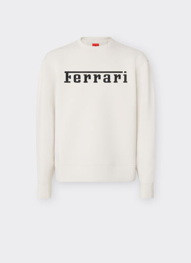 Ferrari Scuba sweatshirt with Ferrari logo Ecru 20518f