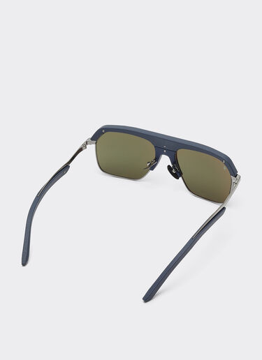 Ferrari Gafas de sol Ferrari de titanio gunmetal cristales espejados grises Azul escocés LA0EPf