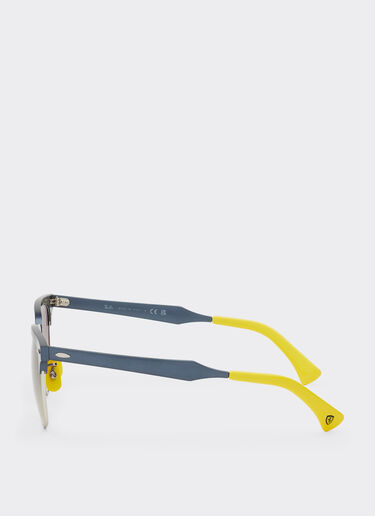 Ferrari Ray-Ban for Scuderia Ferrari RB3807M in blue metal with grey gradient lens Blu Scozia F1513f