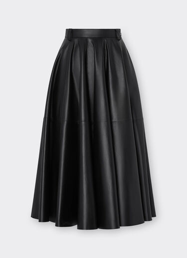 Ferrari Long skirt in nappa leather Black 21645f