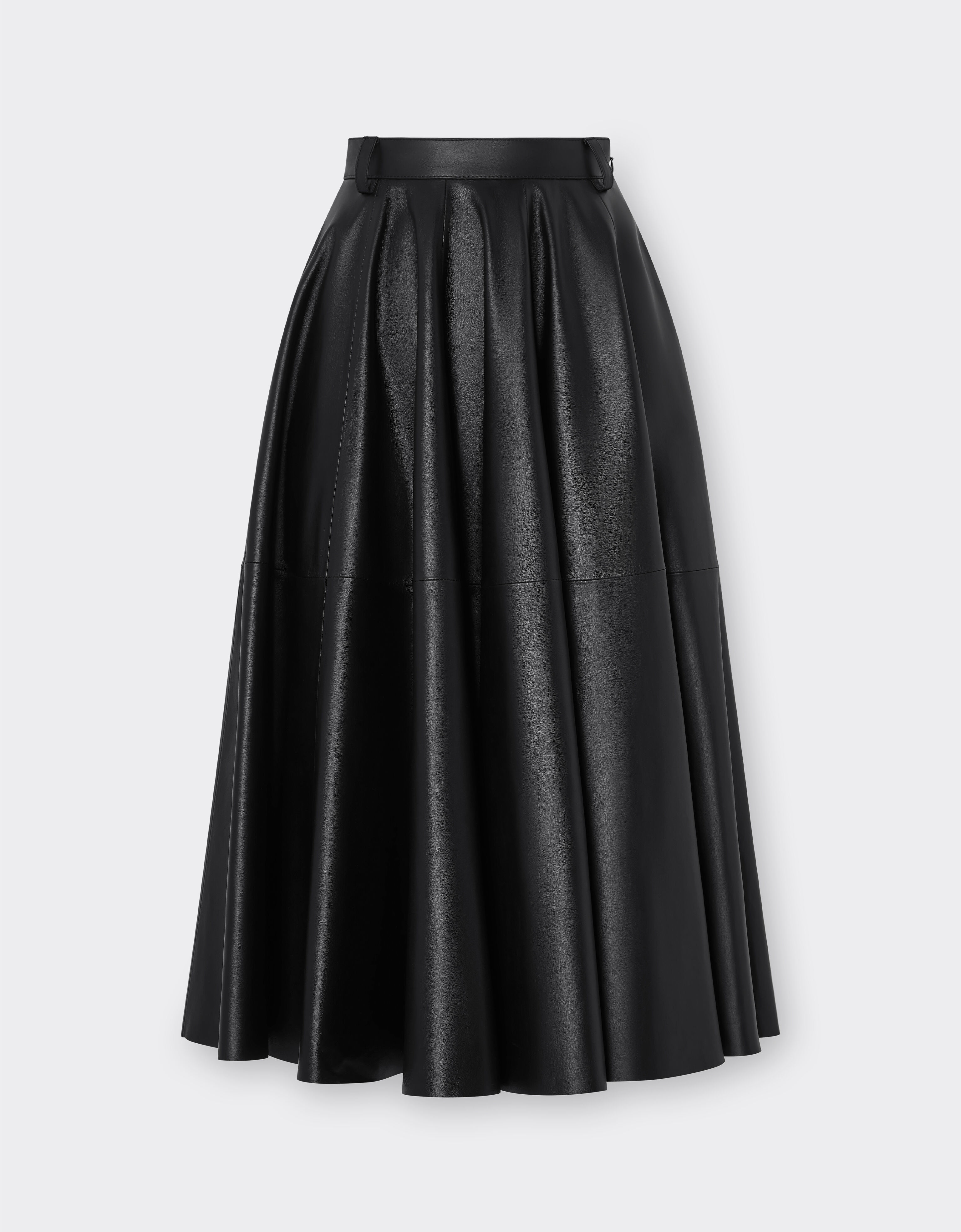 Ferrari Long skirt in nappa leather Black 21645f