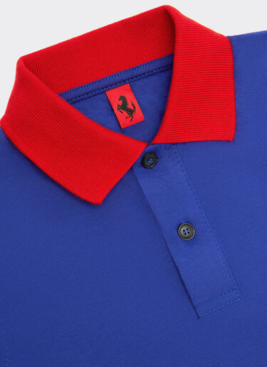 Ferrari Short sleeves -Contrast collar and cuffs - Front buttoning 古蓝色 20160fK