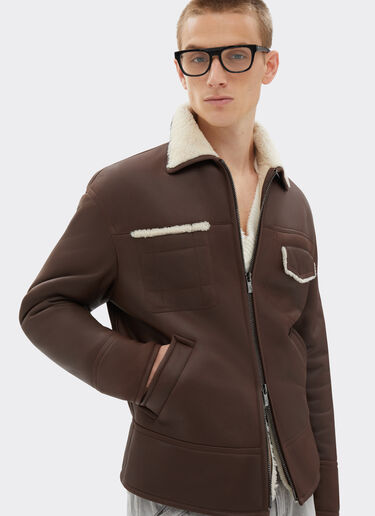 Ferrari Veste bombardier en shearling Tabac 21177f