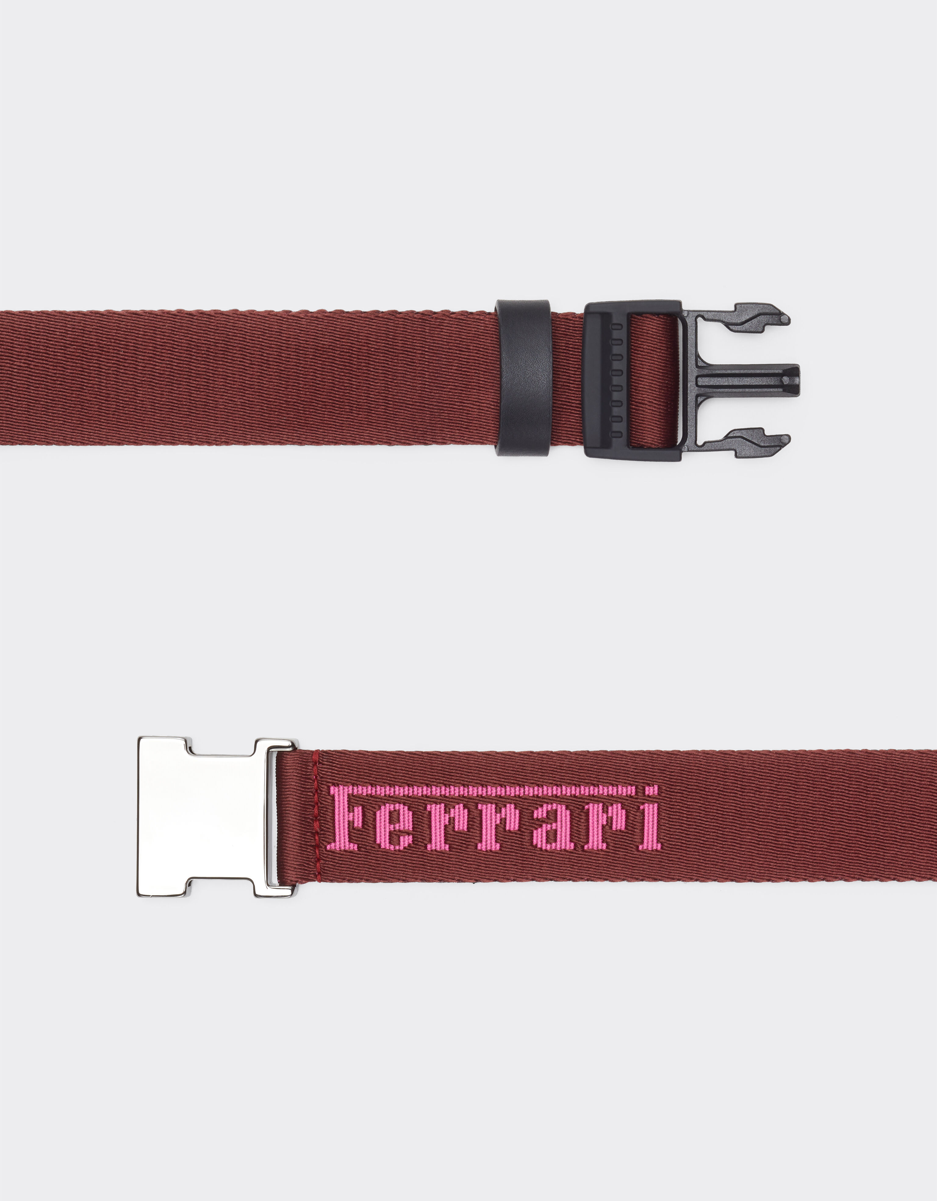 Ferrari Jacquard belt with Ferrari logo Burgundy 20383f