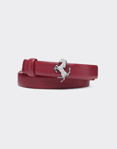 Ferrari Thin nappa leather belt Maison Red 50410f