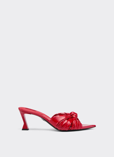 Ferrari Patent leather sandal with knotted design Racing red 49109f