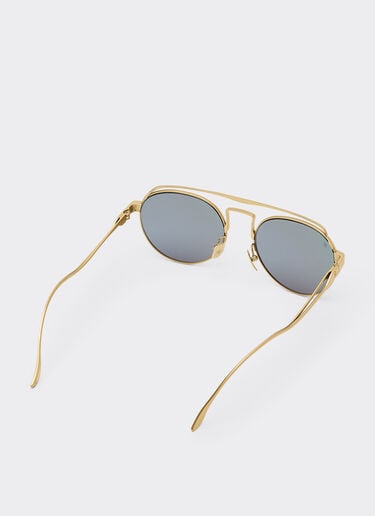Ferrari sunglasses in matte gold titanium with blue lenses Ferrari Ferrari sunglasses in matte gold titanium with blue lenses Gold LA0EOf