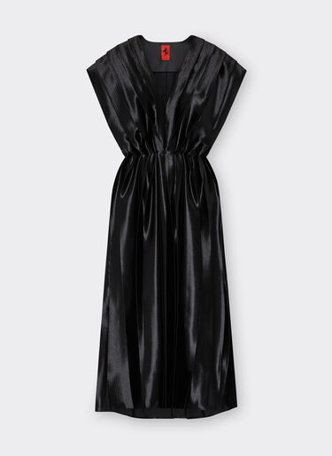 Ferrari Pleated midi dress in liquid satin Black 21630f